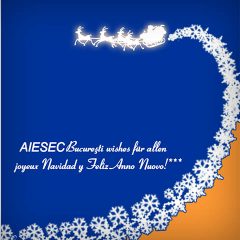 Poster de Craciun AIESEC Bucuresti pentru campus